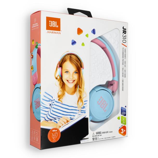 Słuchawki przewodowe nagłowne JBL JR310 różowo niebieskie