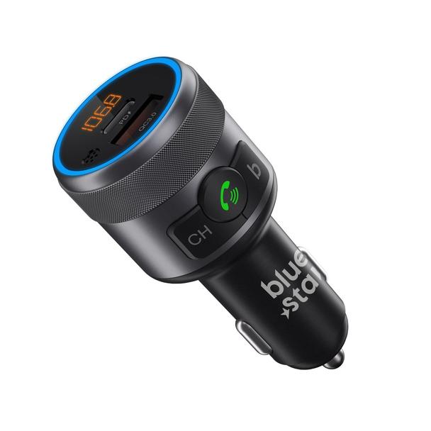 Transmiter samochodowy bluetooth Blue Star AutoHarmony QC3.0 PD 42W C81 szary