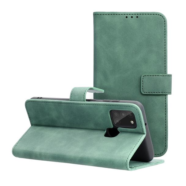 Etui z klapką na Samsung A21s Tender Book zielone