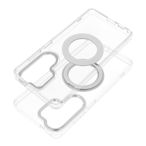Etui na Samsung A56 Frame Circle Stand zgodne z MagSafe transparentne