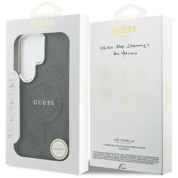 GUESS futerał do SAMSUNG S26 Ultra GUHMS26LP4MSEGCK (4G Embossed Ring MagSafe) czarny