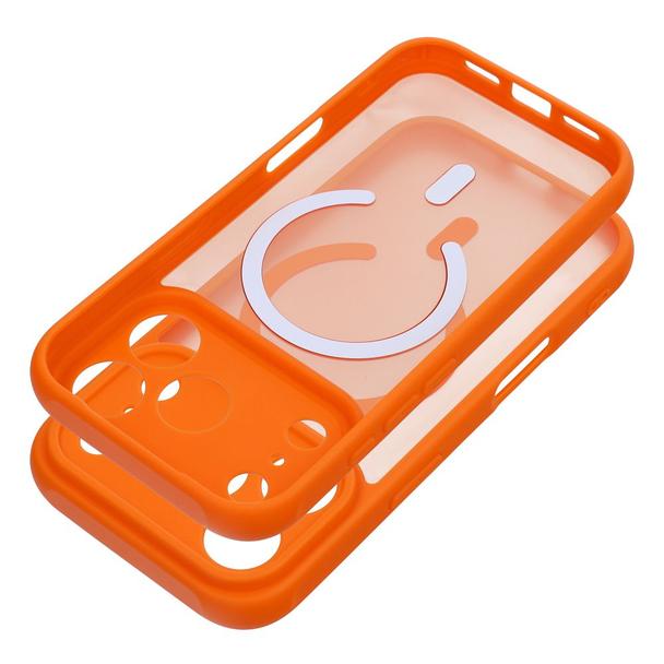 Futerał do iPhone 15 PRO Full Matte Mag Cover zgodny z MagSafe pomarańczowy