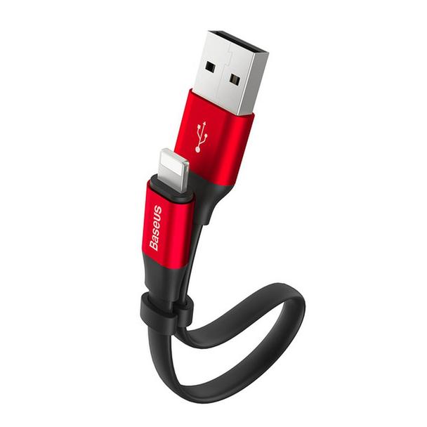 BASEUS kabel USB A do Lightning 2A Nimble CALMBJ-B91 0,23 m czarno czerwony