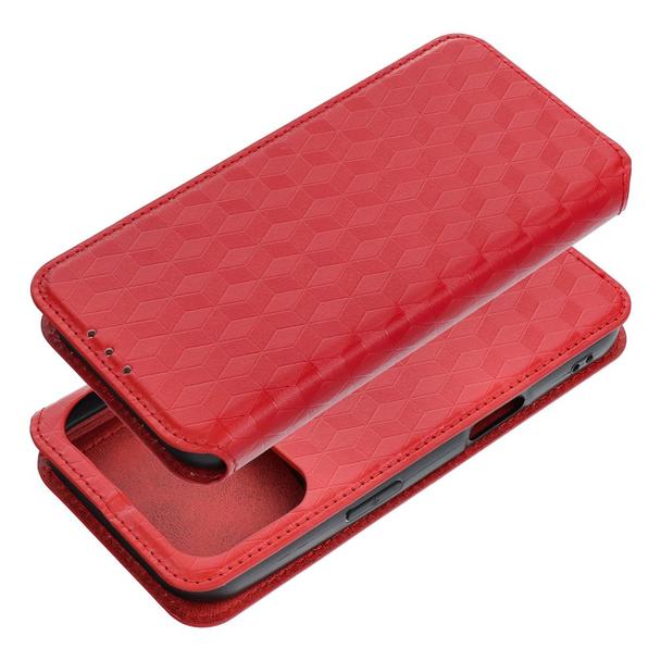 Etui z klapką na iPhone 17 PRO Cubic Book czerwone