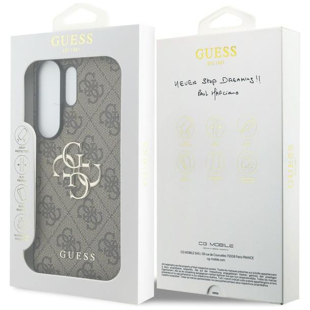 GUESS futerał do SAMSUNG S26 Ultra GUHCS26L4GMGBR (4G Big Metal Logo) brązowy