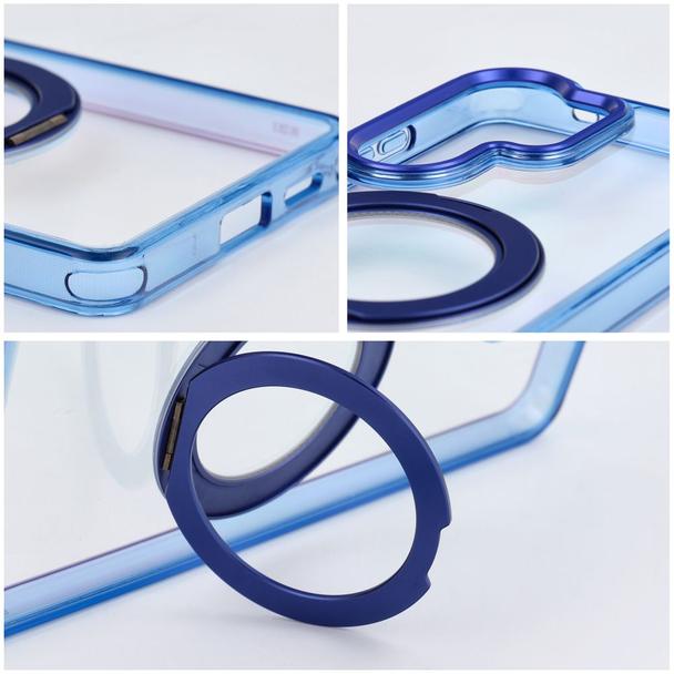 Etui na Samsung S26 Ultra Frame Circle Stand zgodne z MagSafe granatowe
