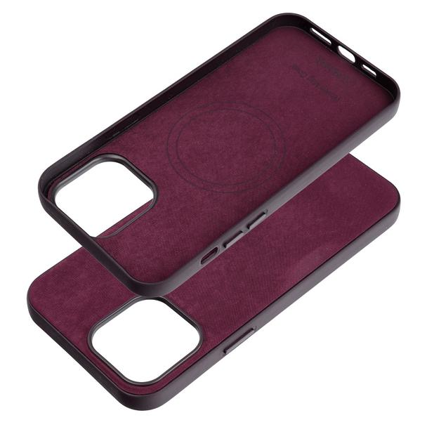 Futerał do iPhone 13 PRO MAX Woven Mag Cover zgodny z MagSafe burgundowy