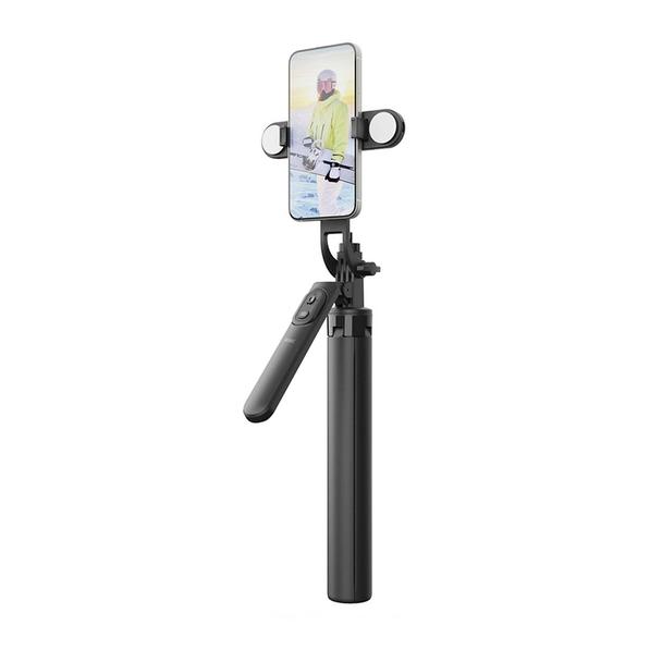 WiWU - Selfie stick Wi-SE012 z funcją tripoda i podwójną, wbudowaną lampą LED