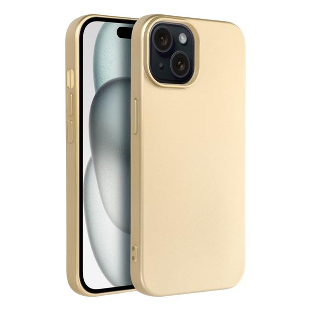 Futerał do iPhone 15 Metallic złoty