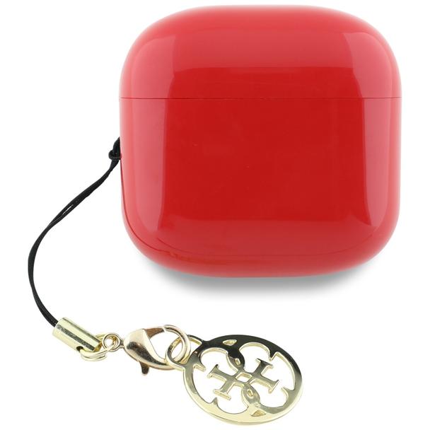 Słuchawki bezprzewodowe douszne Guess TWS Effect Printed Classic Logo & Charm czerwone