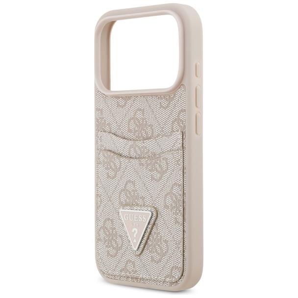 GUESS futerał do IPHONE 17 Pro GUHCP17LP4TPP (4G Double Card Triangle) różowy