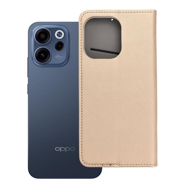 Etui z klapką na Oppo Reno 15F Smart Case Book złote