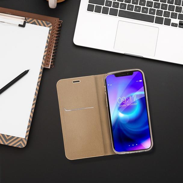 Etui z klapką na Samsung A51 Luna Book Gold złote