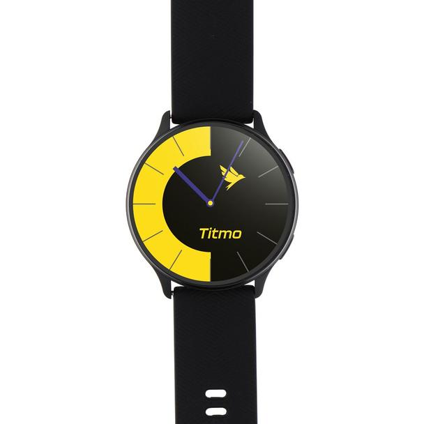 Smartwatch TITMO O-200 (GPS, AMOLED, bluetooth call, pasek silikonowy) czarny 0INT