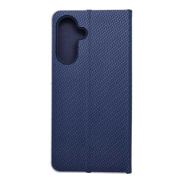 Etui z klapką na Samsung A17 Luna Book Carbon niebieskie