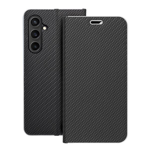 Etui z klapką na Samsung S23 FE Luna Book Carbon czarne