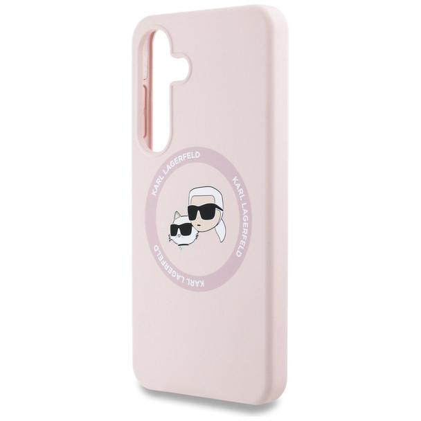 KARL LAGERFELD futerał do SAMSUNG S25 Plus KLHMS25MSKCHTCP (Magnetic Silicone Double Heads) różowy
