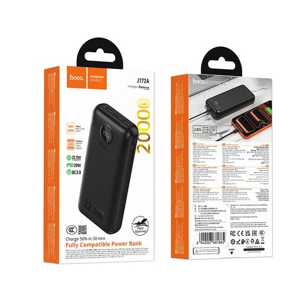 Powerbank Hoco 20000 mAh QC 22,5W+PD 20W LED J172A czarny