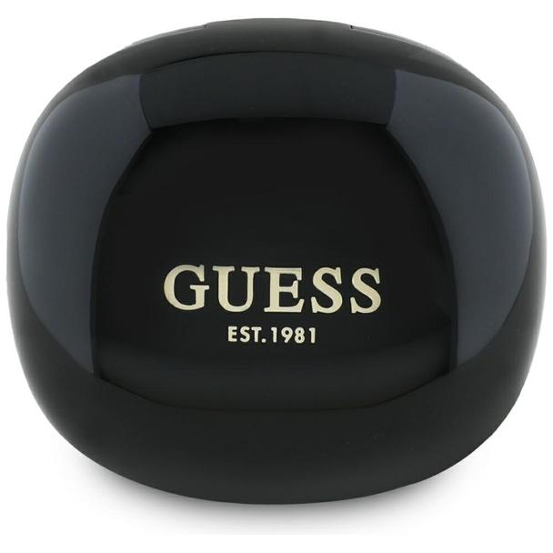 Słuchawki bezprzewodowe douszne Guess TWS Flat Classic Logo Electroplated czarne