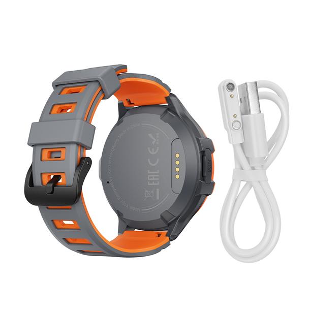 Smartwatch dla dzieci Hoco 1,28" 4G GPS z funkcją rozmowy Y107 pomarańczowy