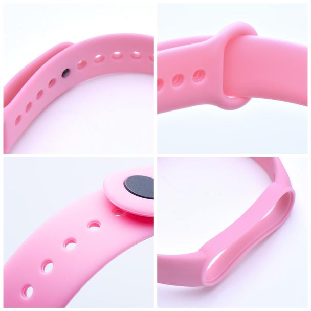 Pasek silikonowy do XIAOMI Mi Band 5 / 6 / 7 różowy (37)