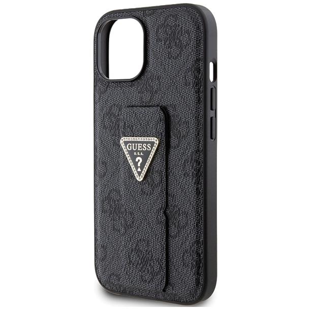 GUESS futerał do IPHONE 13 / 14 / 15 GUHCP15SPGS4TDK (Grip Stand 4G Triangle Strass) czarny