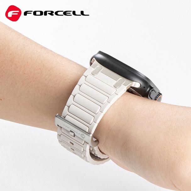Pasek do Apple Watch Forcell F-Design FA06 dziurki silikon 38 / 40 / 41 mm pomarańczowy