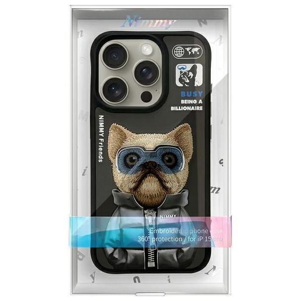 NIMMY futerał COOL&CUTE 2.0 Dog do IPHONE 15 Pro czarny