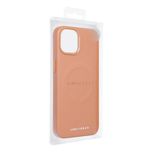 ROAR futerał LEATHER MAG kompatybilny z MagSafe do IPHONE 13 Pro Brązowy