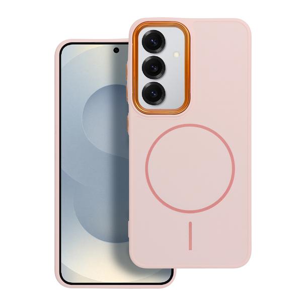 Futerał do Samsung A57 Frame Mag Cover zgodny z MagSafe pudrowy róż