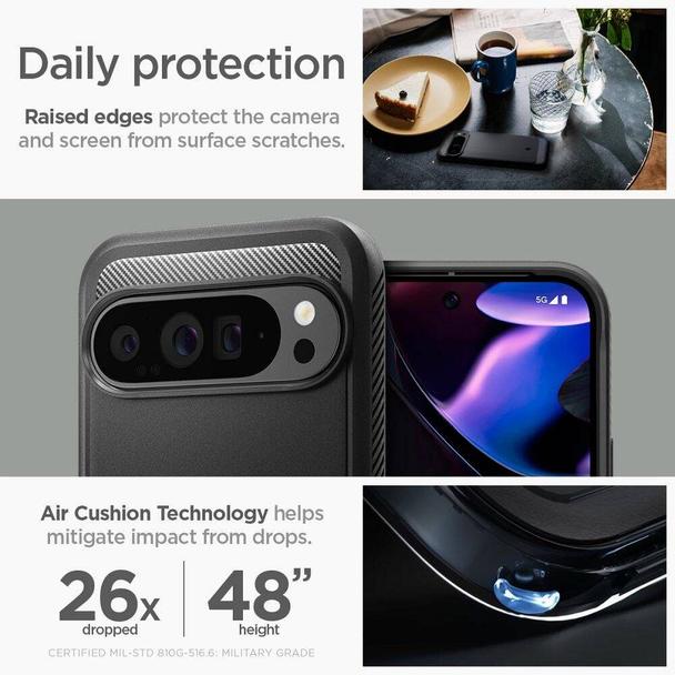 SPIGEN futerał RUGGED ARMOR do GOOGLE Pixel 9 Pro XL matte black