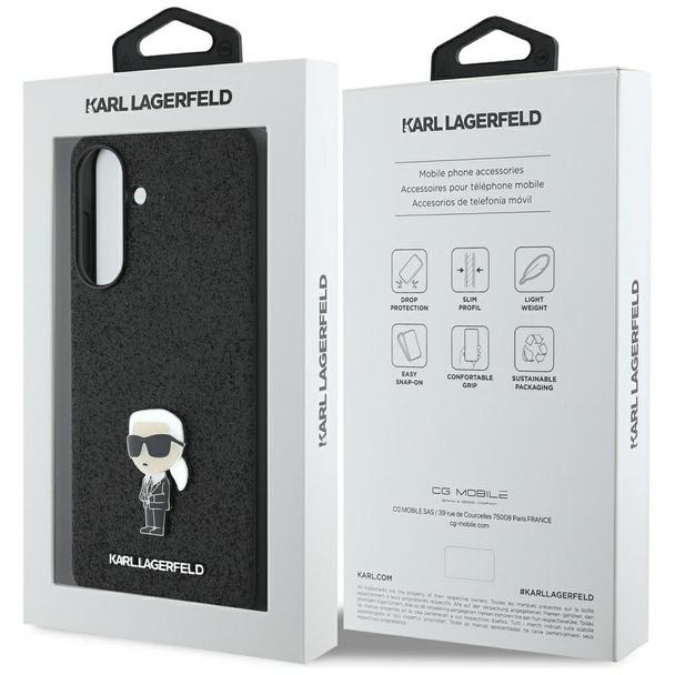 KARL LAGERFELD futerał do SAMSUNG A56 KLHCSA56GKNPSK (Fixed Glitter W/ Ikonik Metal Pin) czarny
