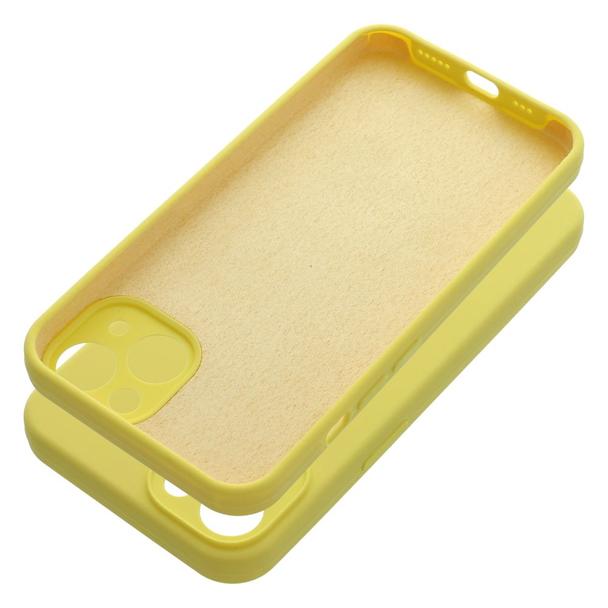 Futerał do iPhone 13 Silicone 2mm żółty