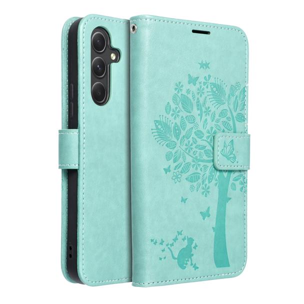 Etui z klapką na Samsung A54 5G Mezzo Book drzewo zielone