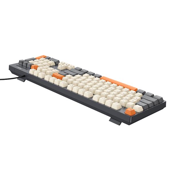Klawiatura przewodowa QWERTY Hoco GM61 trzykolorowa (biały, szary, pomarańczowy)