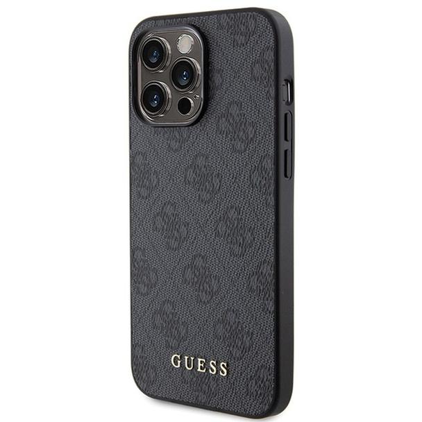 GUESS futerał do IPHONE 15 Pro GUHCP15LG4GFGR (4G Metal Logo) szary