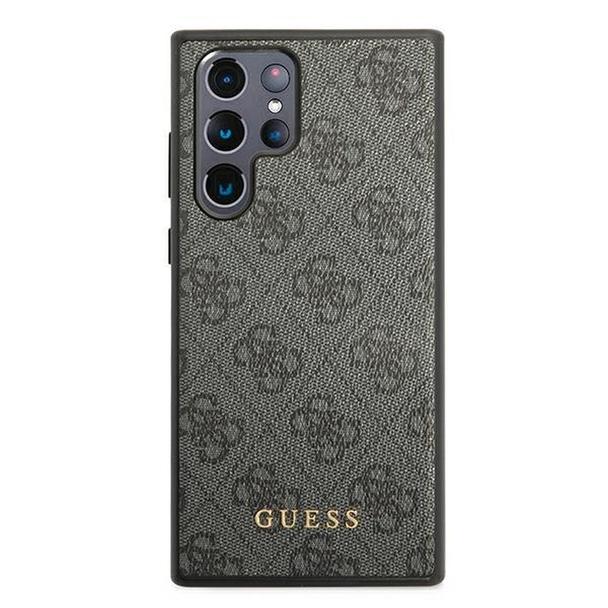 GUESS futerał do SAMSUNG S22 Ultra GUHCS22LG4GFGR (4G Metal Gold Logo) szary