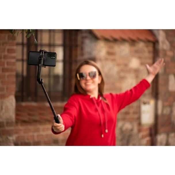 Selfie stick Forcell F-Grip S70M tripod z pilotem bezprzewodowym czarny 0INT