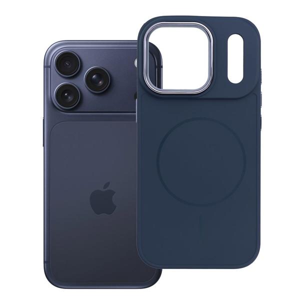 Futerał do iPhone 17 PRO Frame Mag Cover zgodny z MagSafe granatowy