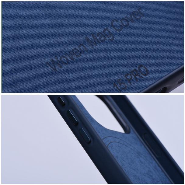 Futerał do iPhone 13 PRO MAX Woven Mag Cover zgodny z MagSafe niebieski