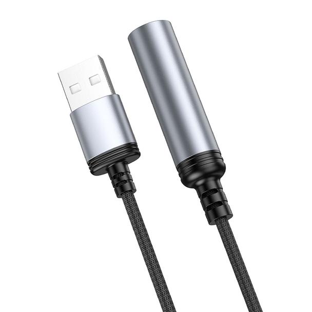 Adapter USB A do zapalniczka samochodowa Hoco 0,3 m UA30 czarny