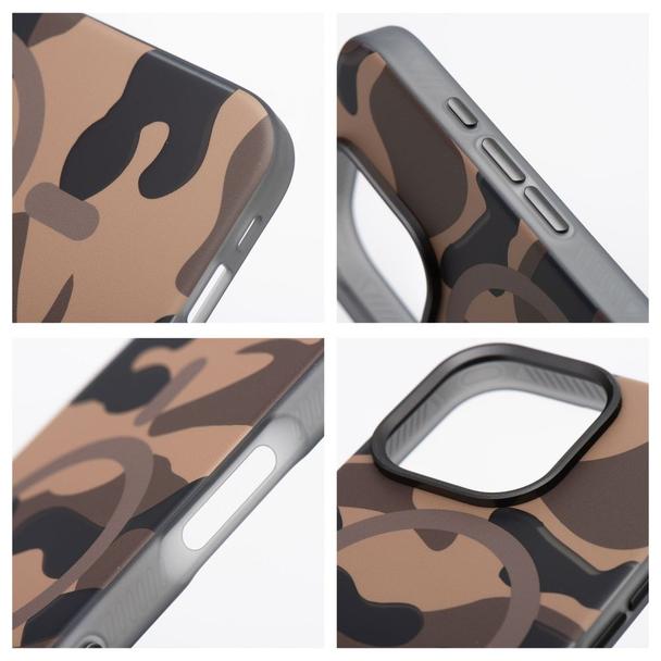 Etui na iPhone 16 PRO Forcell F-Protect Levels Dual Layer 4D technology zgodne z MagSafe Military Drop-Test desert camo