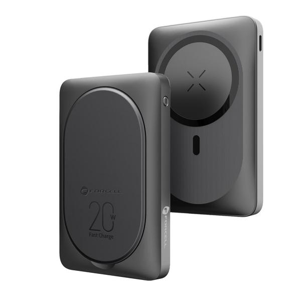 Powerbank zgodny z MagSafe Forcell F-Energy MagStand F10K2 QC3.0 PD 5A 20W 10000 mAh czarny