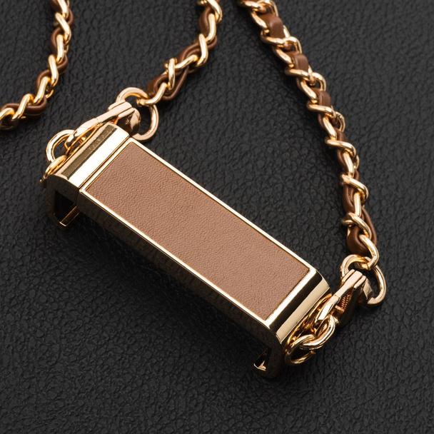 Łańcuch / Smycz z uchwytem GLAMOUR wszystkie modele max 80mm szer. BRĄZOWY