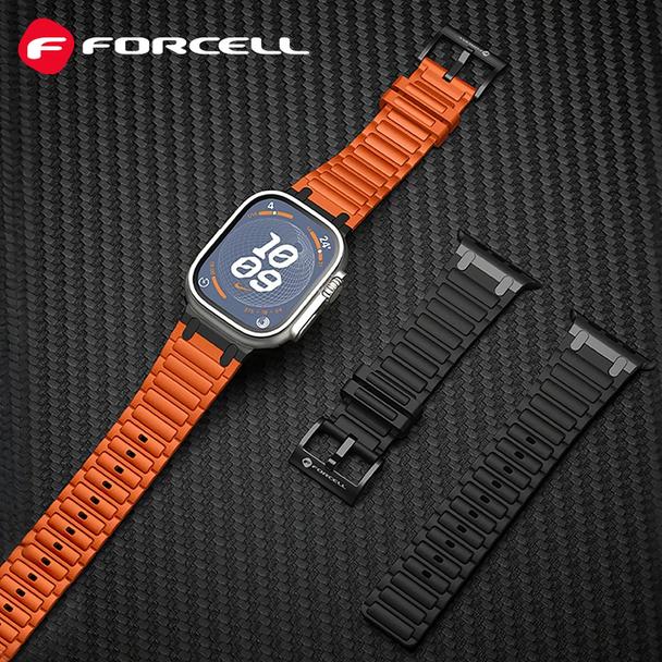 Pasek do Apple Watch Forcell F-Design FA06 dziurki silikon 38 / 40 / 41 mm pomarańczowy