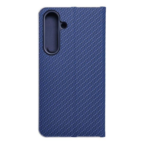 Etui z klapką na Samsung S24 Luna Book Carbon niebieskie