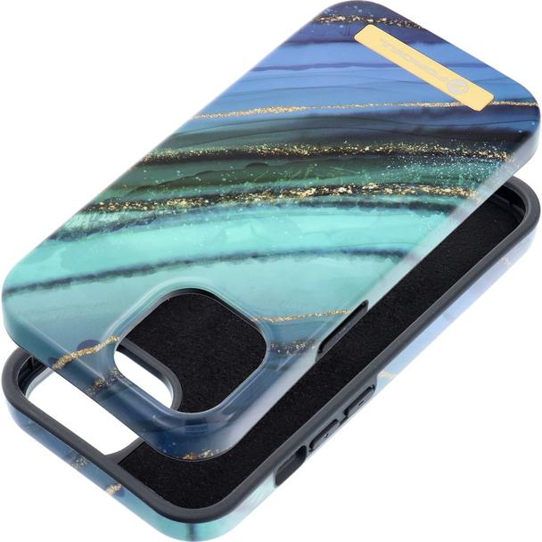 Etui na iPhone 15 Forcell F-Protect Mirage zgodny z MagSafe jade marble