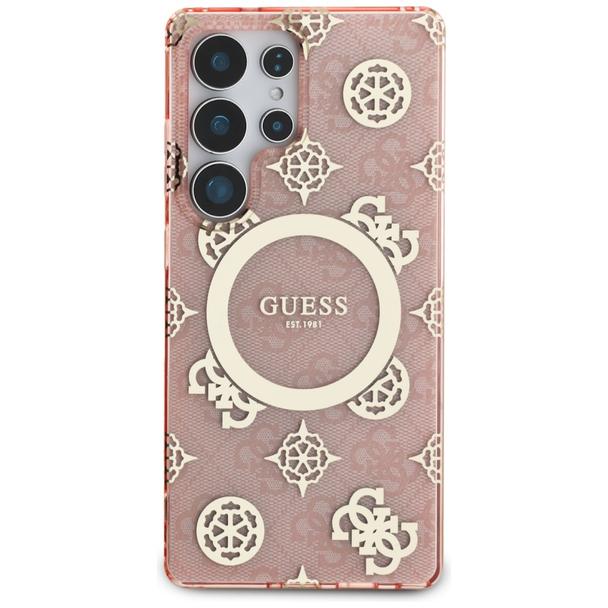 GUESS futerał do SAMSUNG S25 Ultra GUHMS25LH4PYEEP (Magnetic IML Peony on 4G Background) różowy