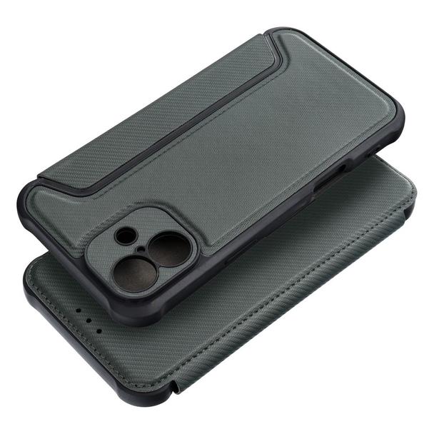 Etui z klapką na iPhone 16 Razor Book ciemnozielone