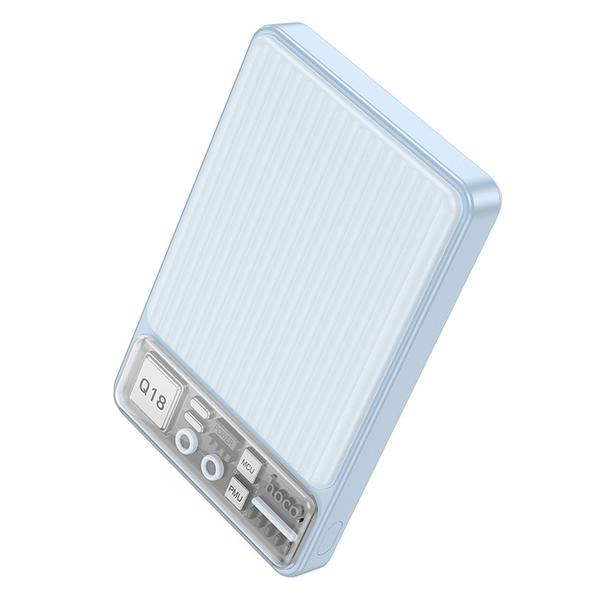 Powerbank zgodny z MagSafe Hoco 10000 mAh QC3.0 PD 3A 22,5W Q18 niebieski